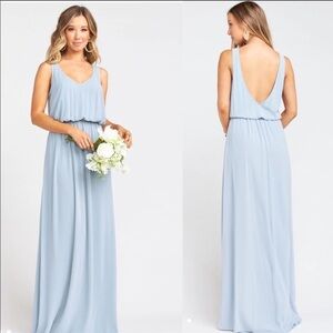 NWT Show Me Your MuMu‎ Kendal Steel Blue Maxi Dress